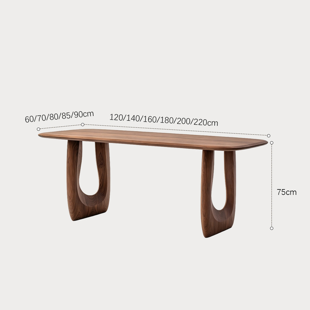 Keaton Walnut Wood Dining Table