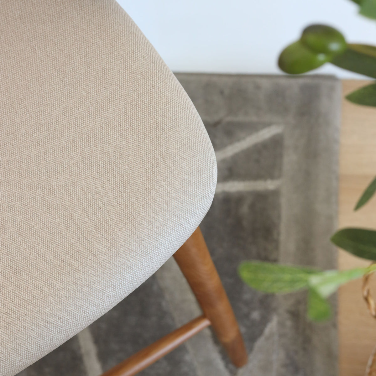 Modern Luxury Furniture Wooden Nordic Bar Stool High Chair Wood Counter Set Wood Fabric Kitchen Restaurant Cafe