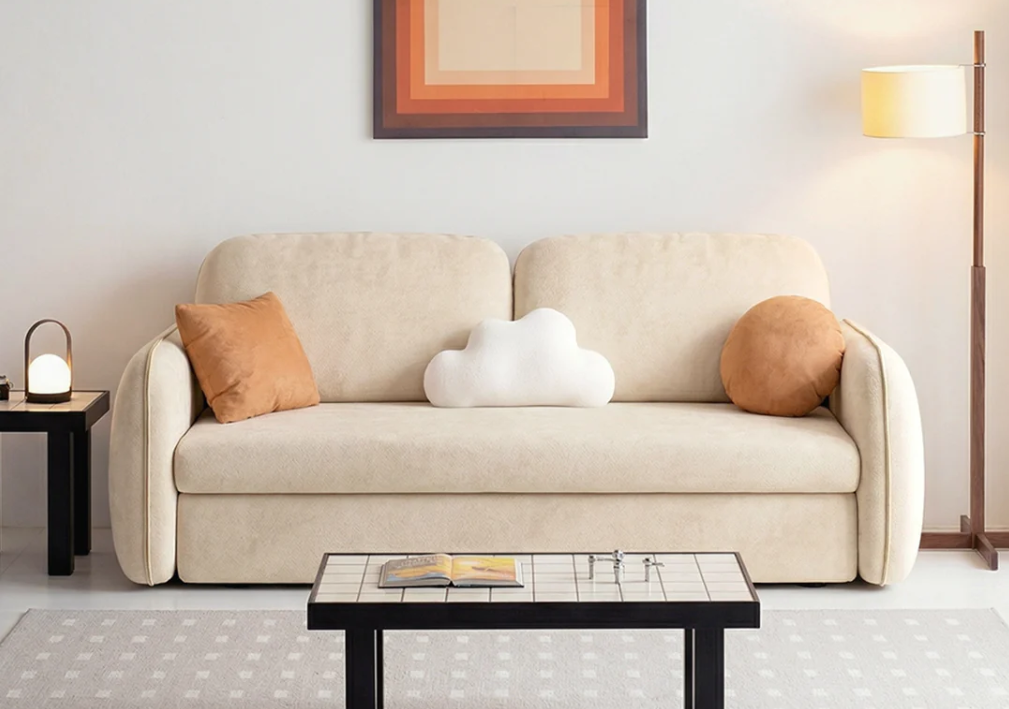 Modern Cream Style Multi-functional Foldable Sofa Bed