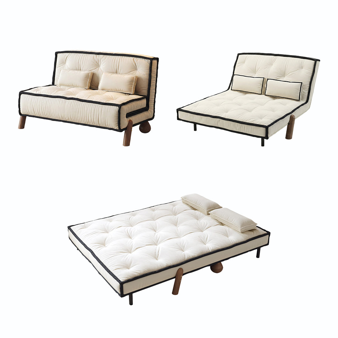 Lumina Single Sofa Bed, Velvet with comfortable corner sofa bed