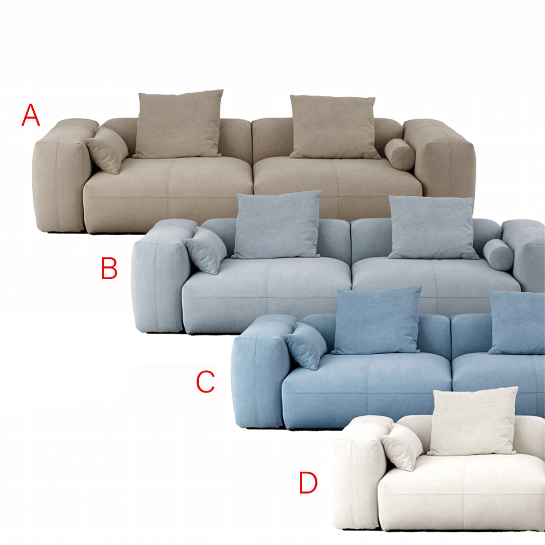 Gagnon Modular Sofa, Two Seater Sofa, Blue-Weilai Concept