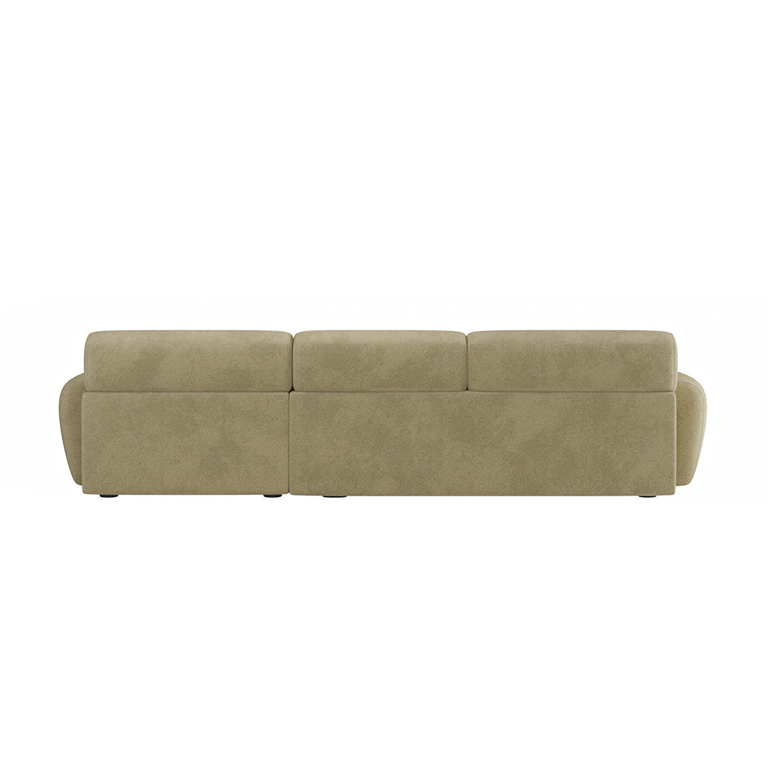Khatri Three Seater Corner Sofa, Chenille with corner garden sofa rattan