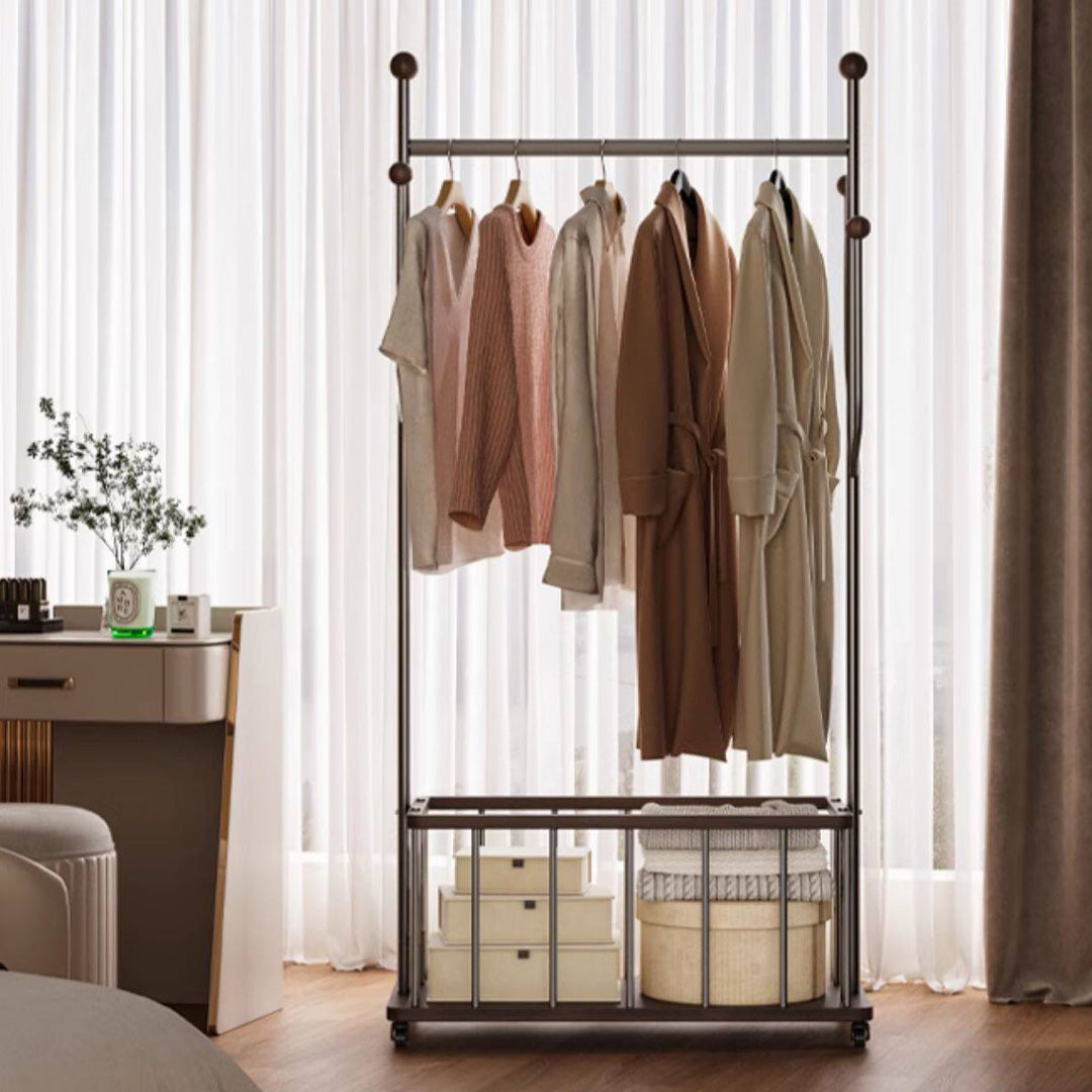 Fulbourn Bronze & Wood Freestanding Garment Rack