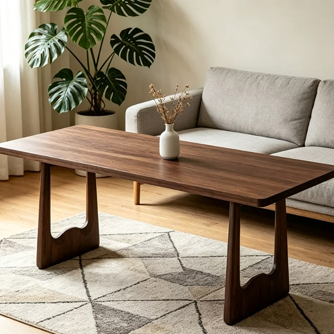 Jude Walnut Solid Wood Dining Table