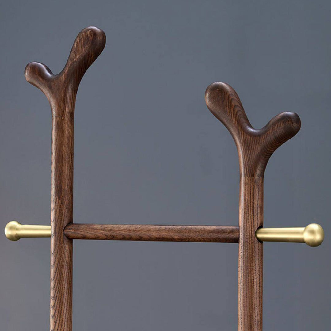 Ingrid Wax Wood Standing Coat Rack