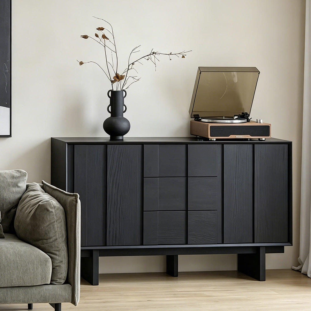 Quentin Black Oak Sideboard Cabinet