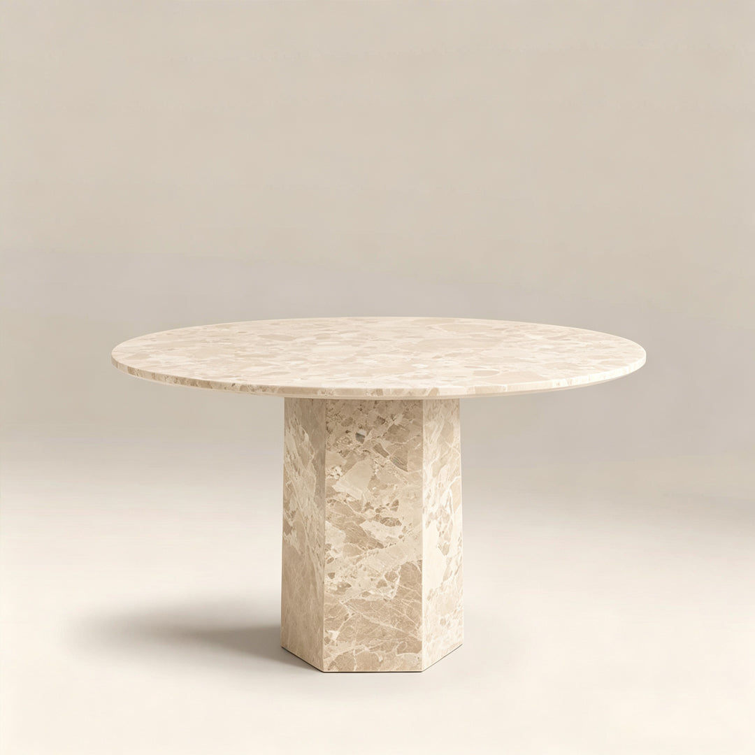 Prescott Beige Terrazzo Dining Table