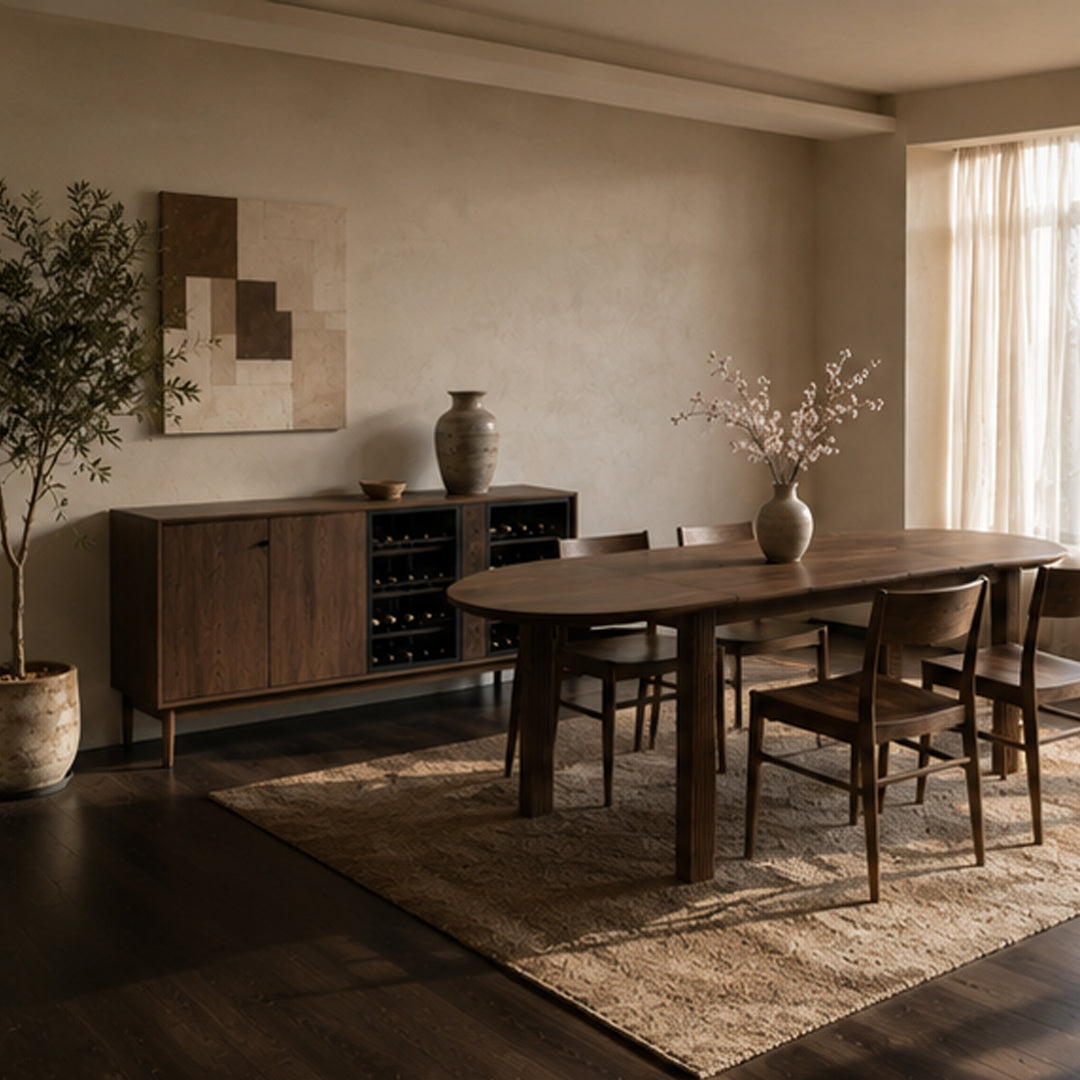 Laurel Dark Walnut Extendable Dining Table