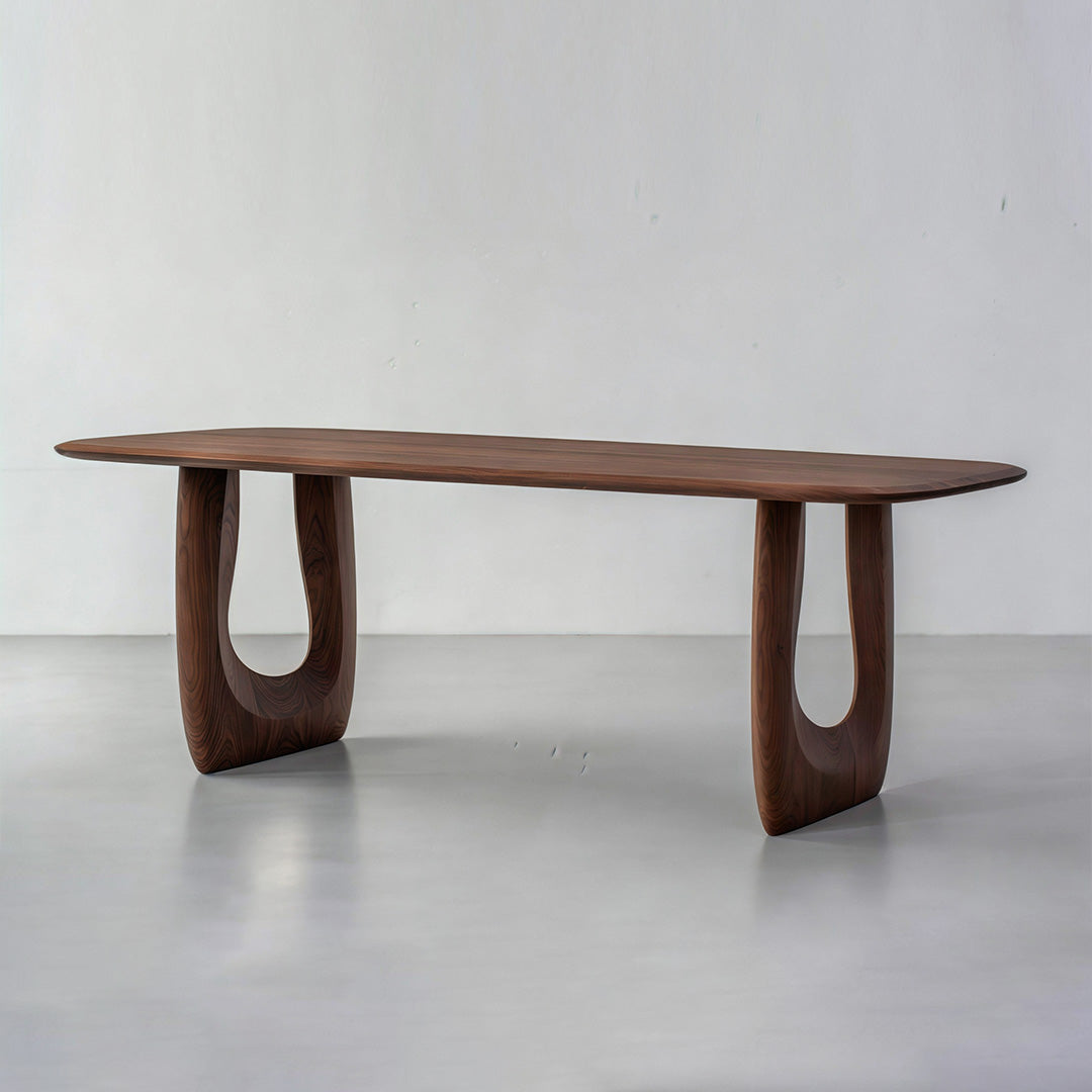 Keaton Walnut Wood Dining Table