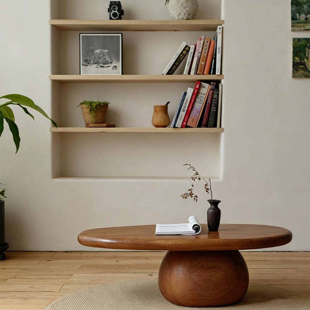 Jace Natural Wood Sculptural Coffee Table