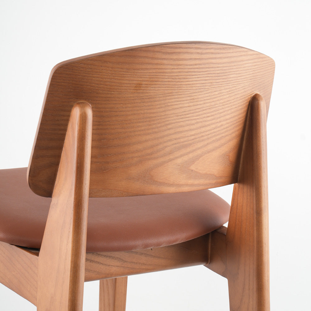 Ergonomic Solid Wood Bar Stool, Comfortable Bar Chair For Kitchen, Cafe And Entertainment Area