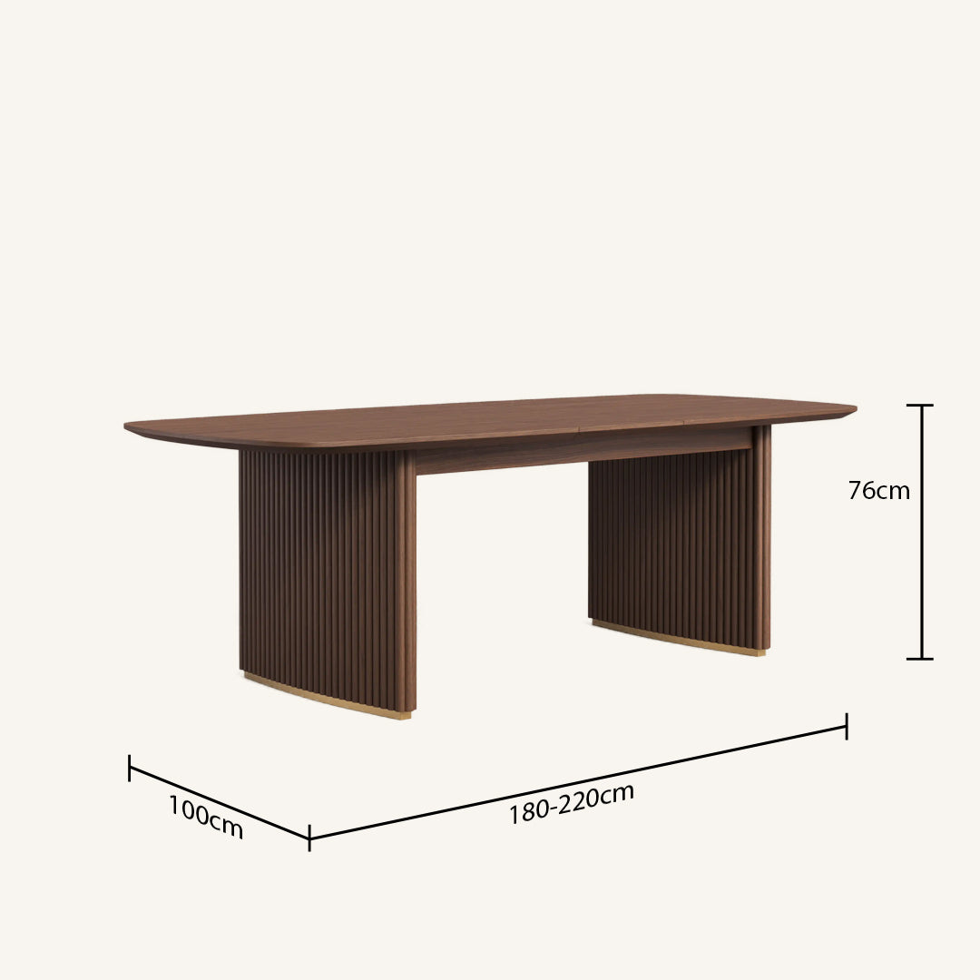 Ninette Walnut Wood Dining Table