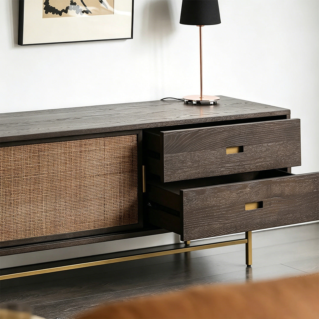 Dylan Natural Woven Rattan Media Console