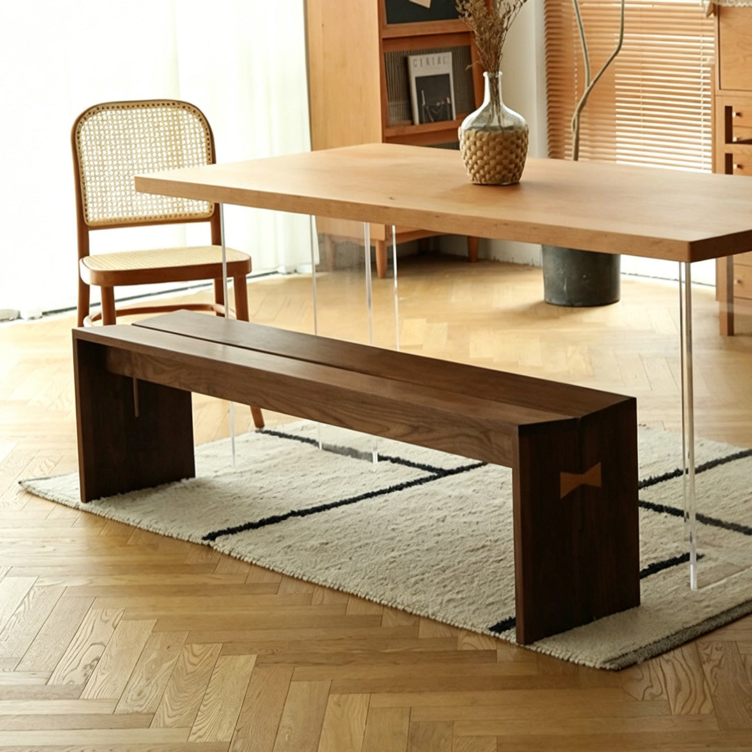 Arlo Walnut Solid Wood Bench