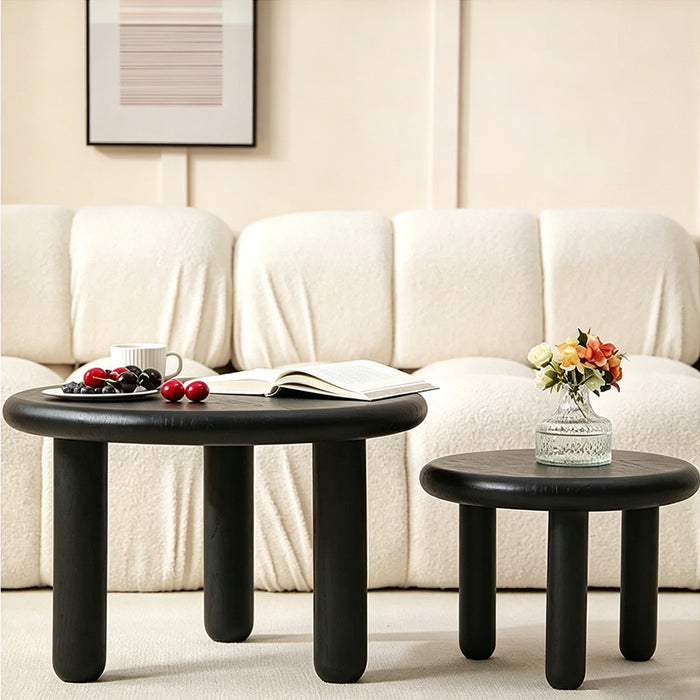 Bertie Matte Black Low Profile Coffee Table Set