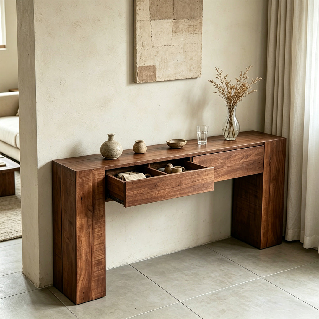 Hank Walnut Console Table