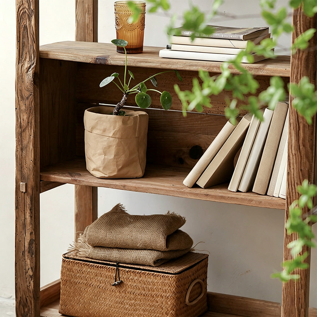 Jarlath Natural Wood Open Bookcase