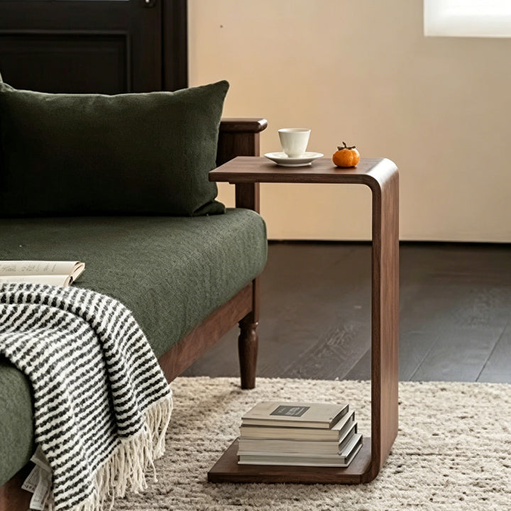 Everett Walnut Accent Side Table