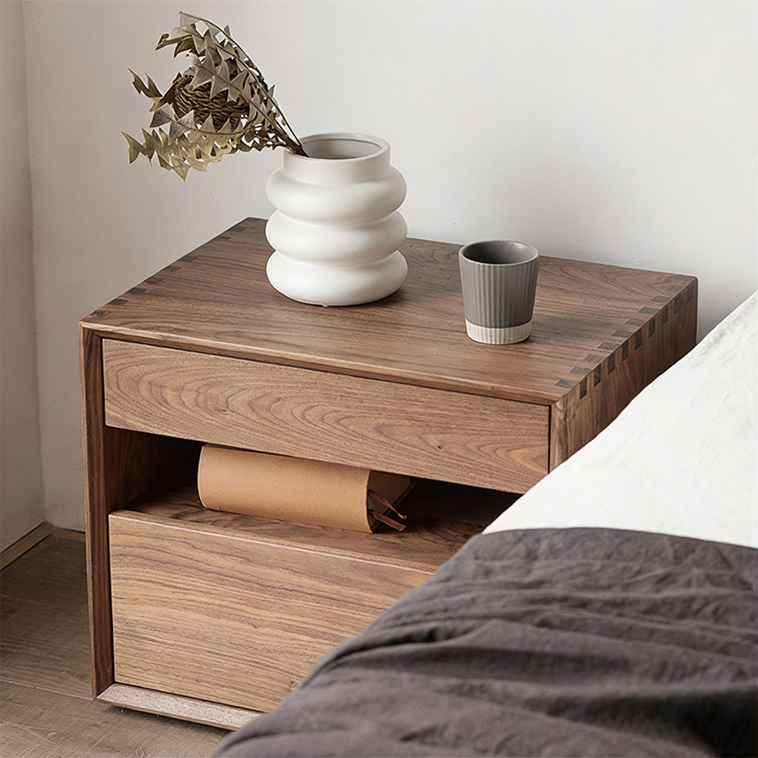 Cortland Walnut Bedside Table