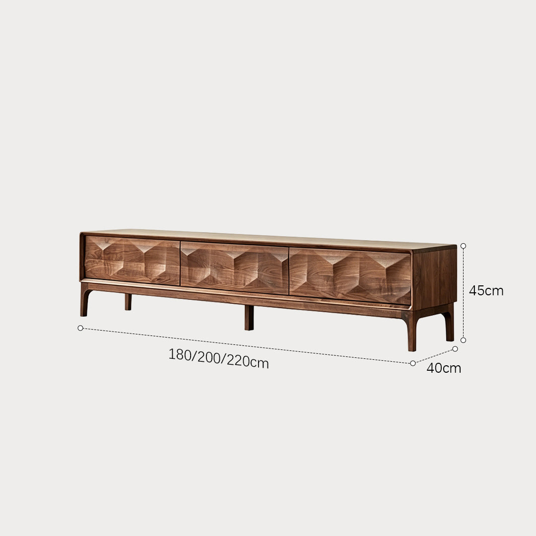 Edward Walnut Wood Low Media Console
