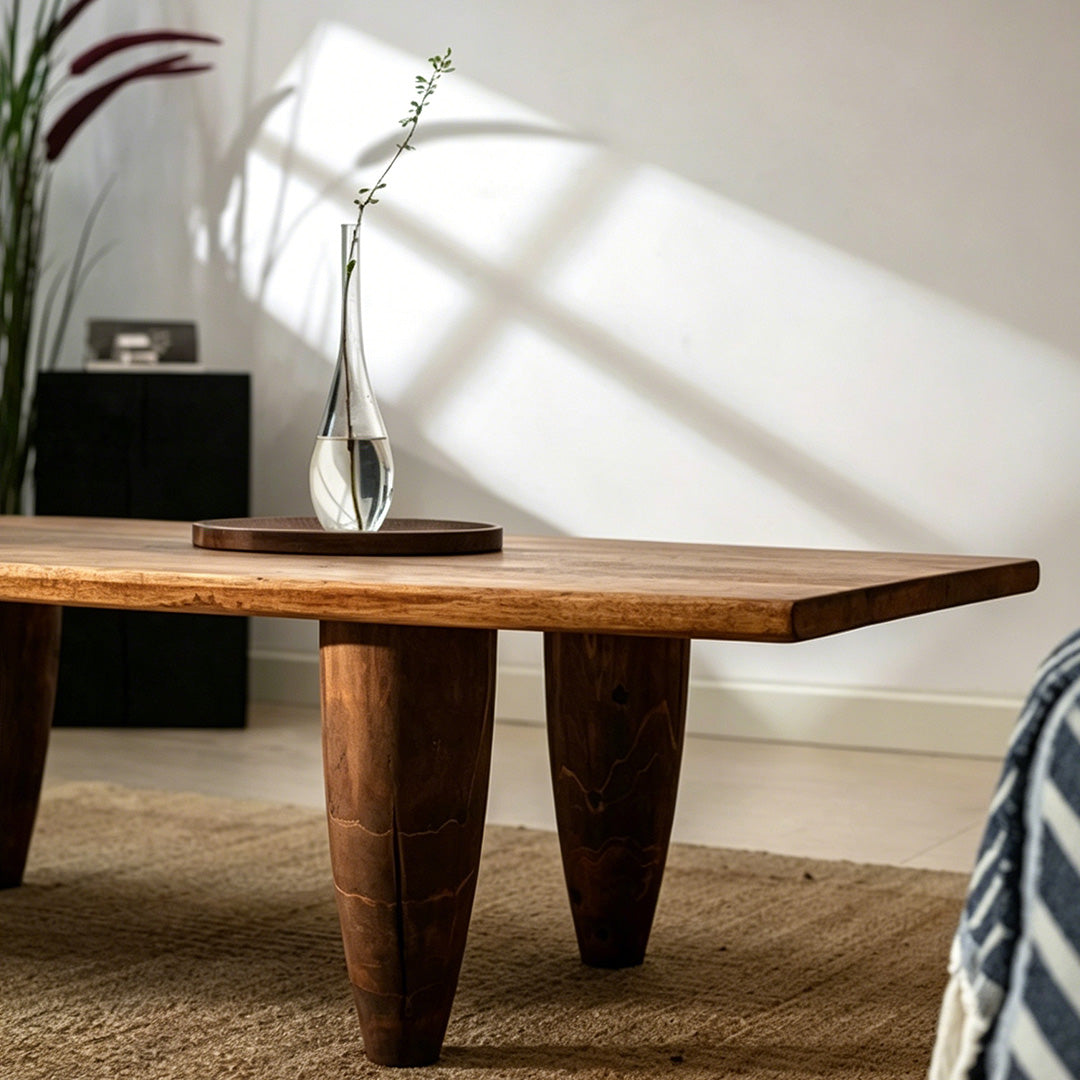 Cosmo Natural Wood Rustic Coffee Table
