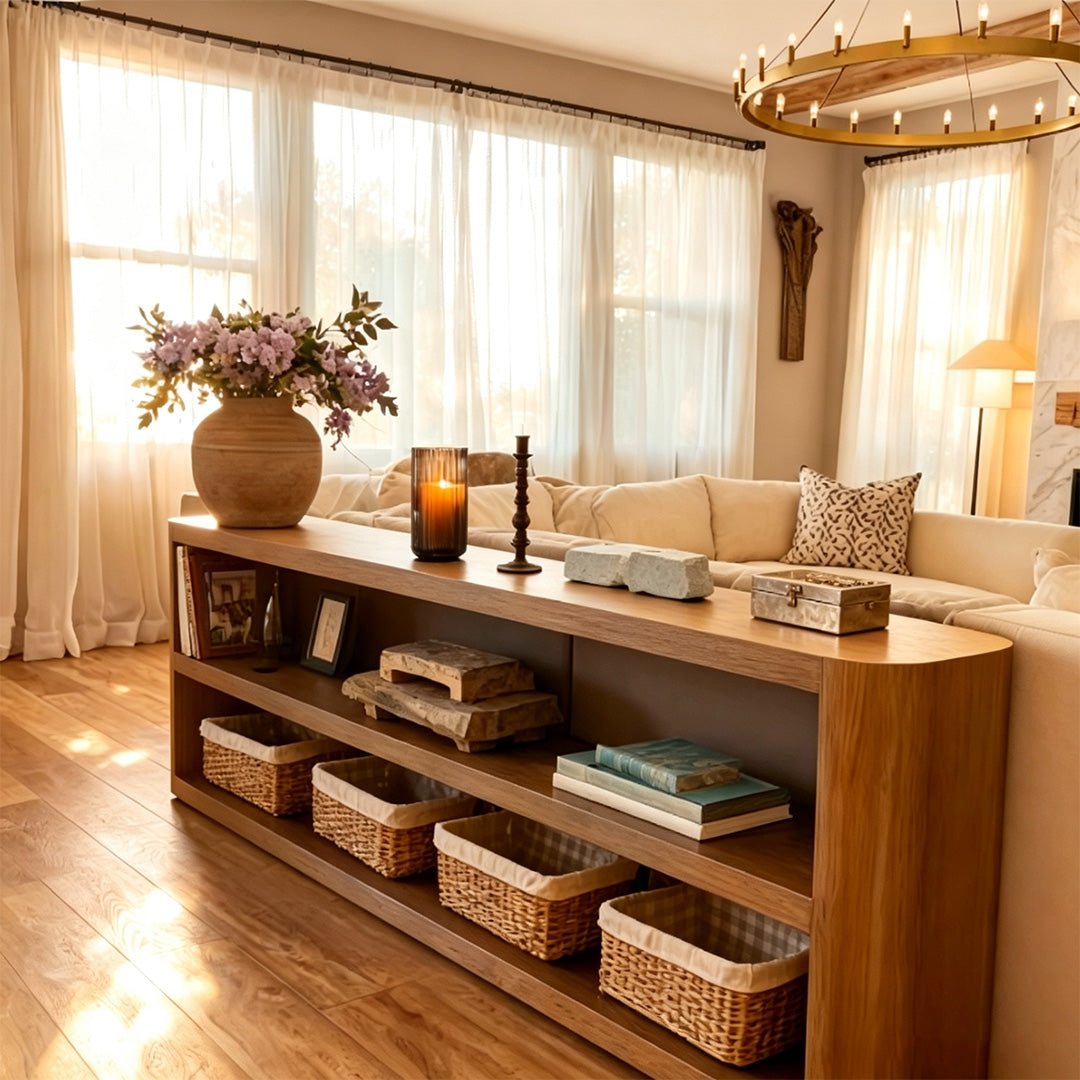 Killian Brown Pine Console Table