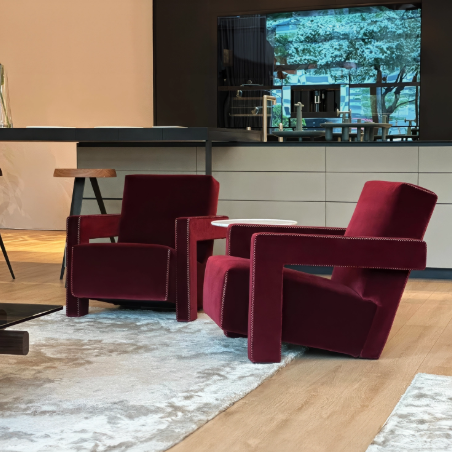 Cassina Utrecht Armchair Designer Sofa Chair Minimalist Small Apartment Italian Single Chair 7-Character Chair
