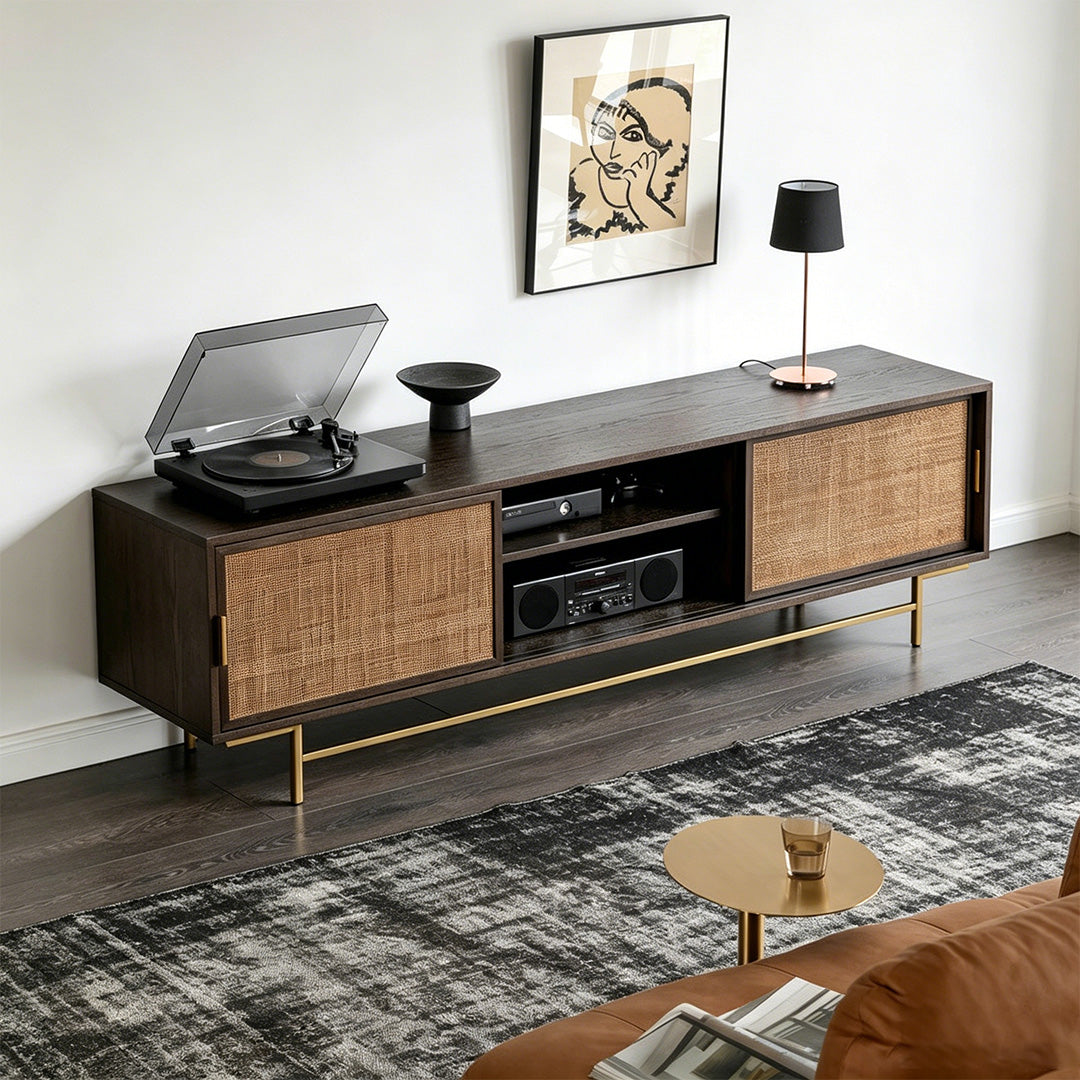 Dylan Natural Woven Rattan Media Console