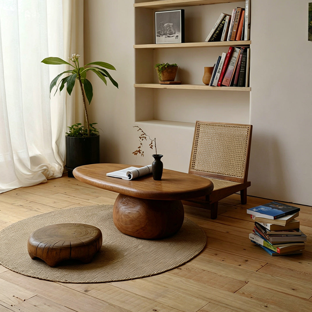 Jace Natural Wood Sculptural Coffee Table