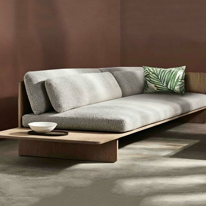 Craigie Oak And Light Grey Fabric Sofa