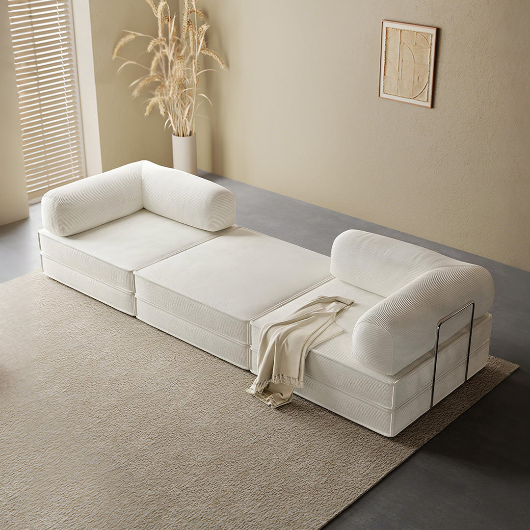 Van Buren Foldable Lazy Sofa Bed, Corduroy with vimle sofa bed