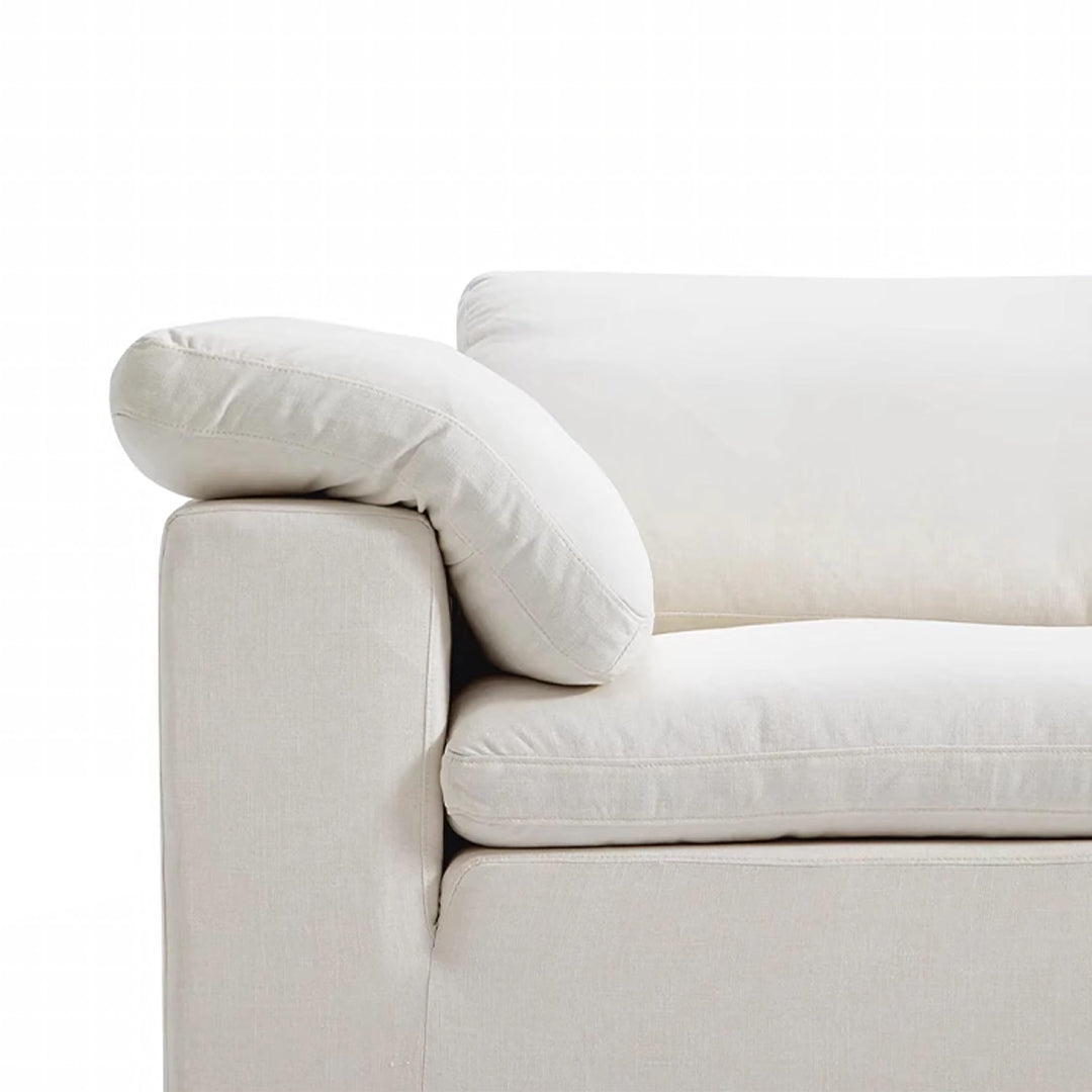 Farid Two Seater, Three Seater Sofa, Modular Sofa, White Linen-Weilai Concept