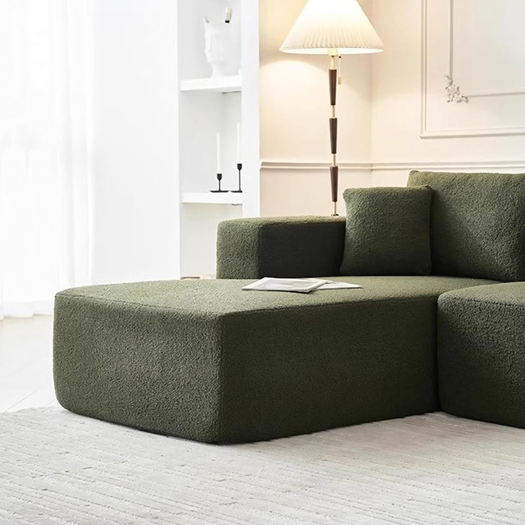 Ortega Modular Sofa Bed, Three Seater Corner Sofa Bed, Boucle with corner sofa pink