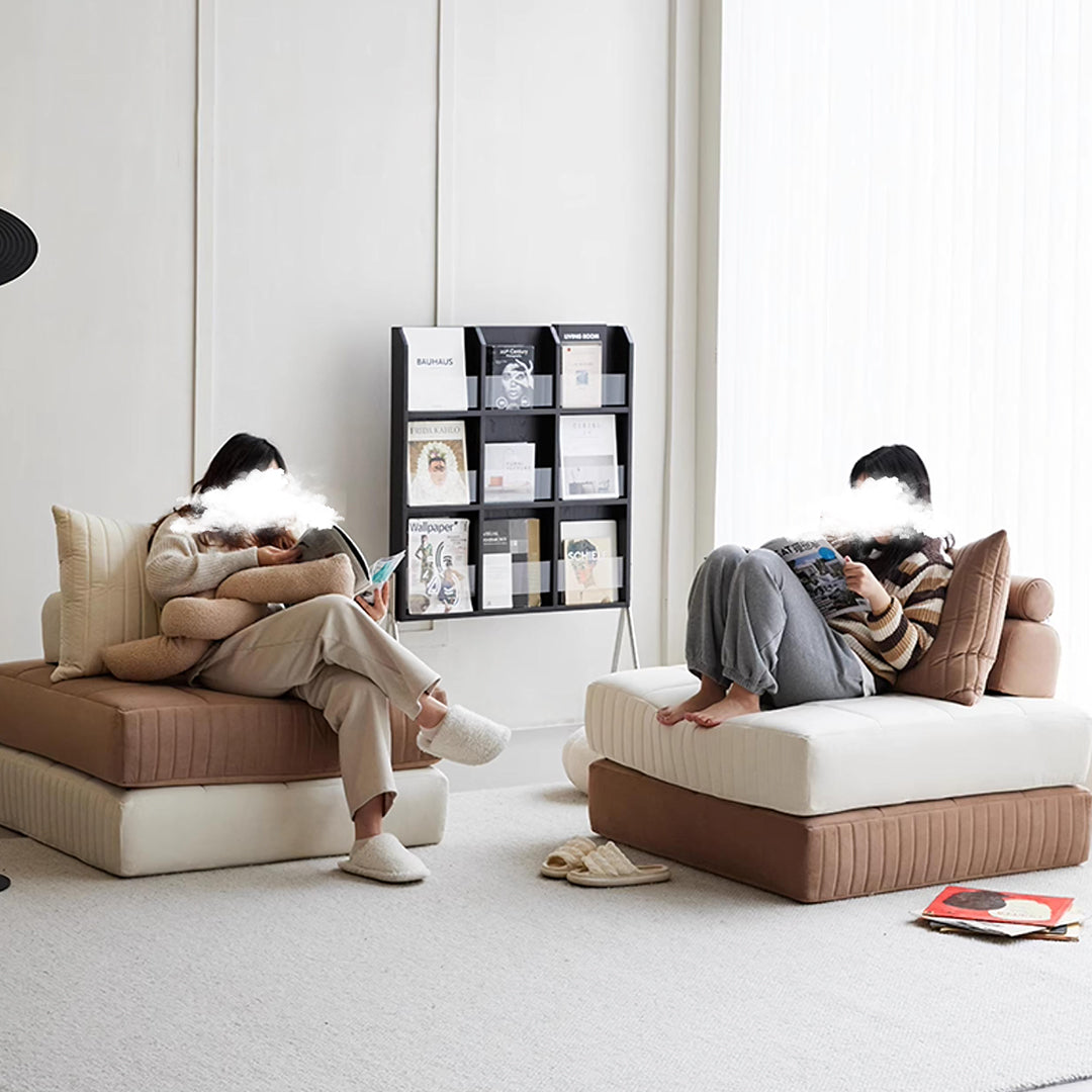 Thorne Lazy Sofa Bed, Single Sofa Bed, Leathaire with sofa bed with thick mattress