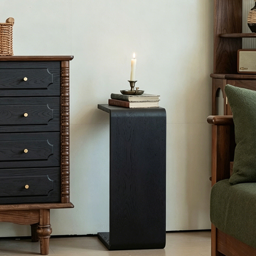 Everett Walnut Accent Side Table