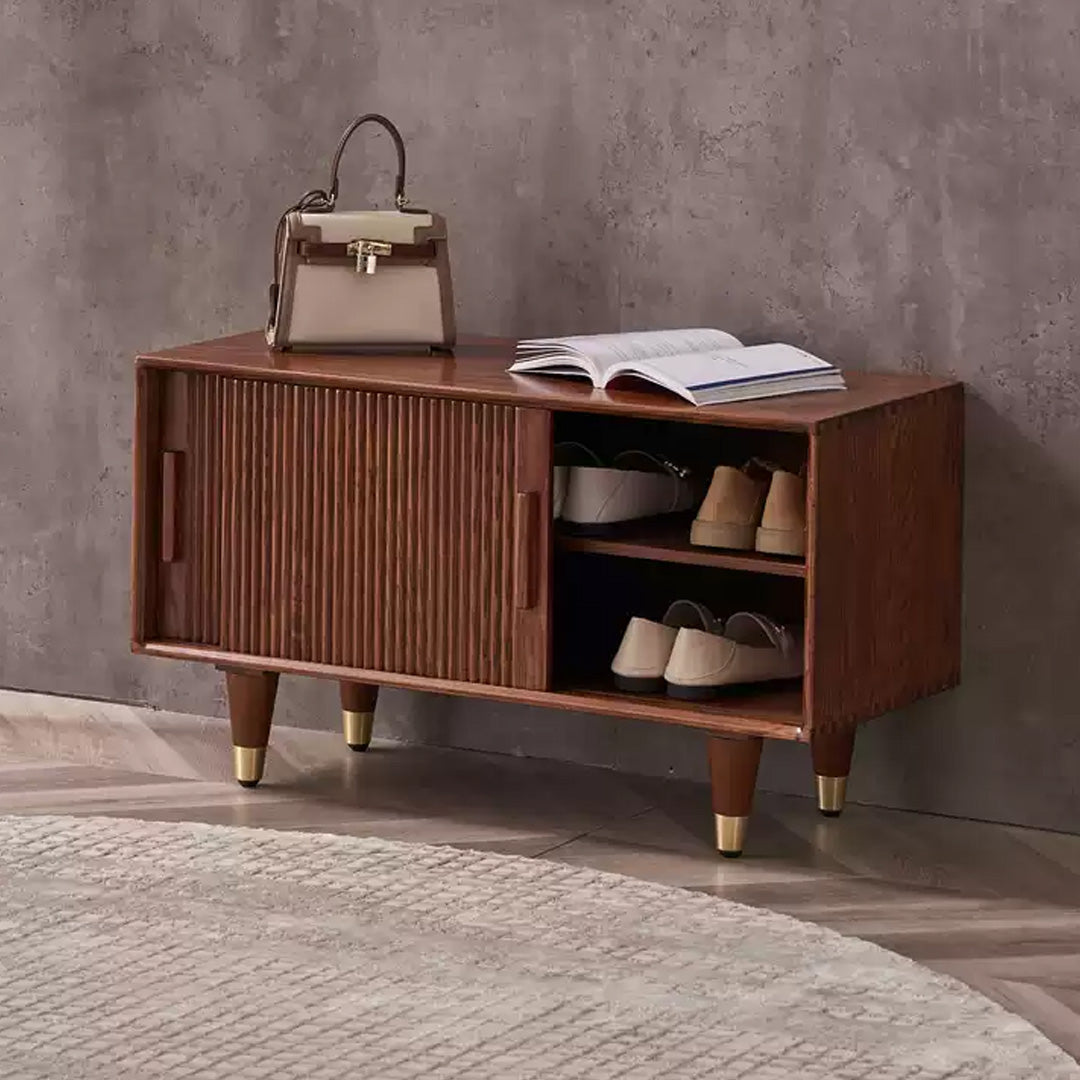 Fulbourn North White Wax Wood Shoe Cabinet