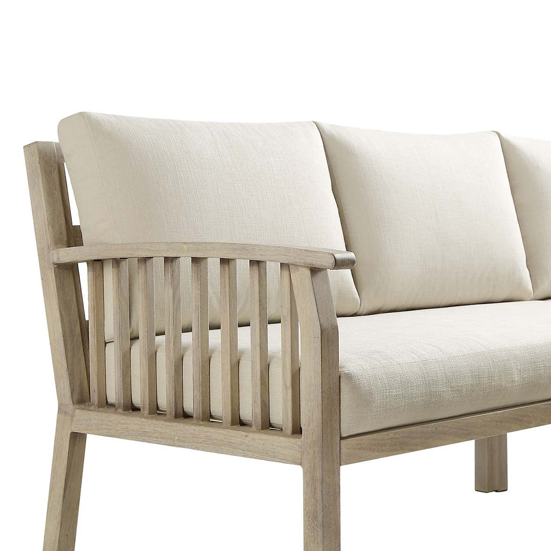 Elowen Natural Wood Outdoor Corner Sofa Set