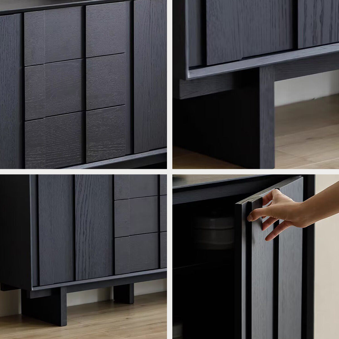Quentin Black Oak Sideboard Cabinet