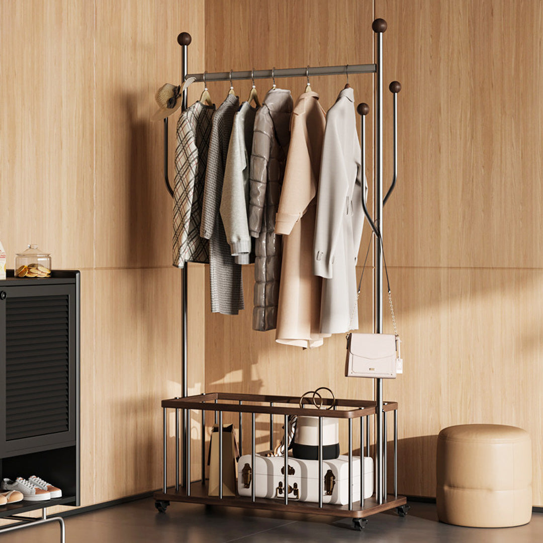 Fulbourn Bronze & Wood Freestanding Garment Rack