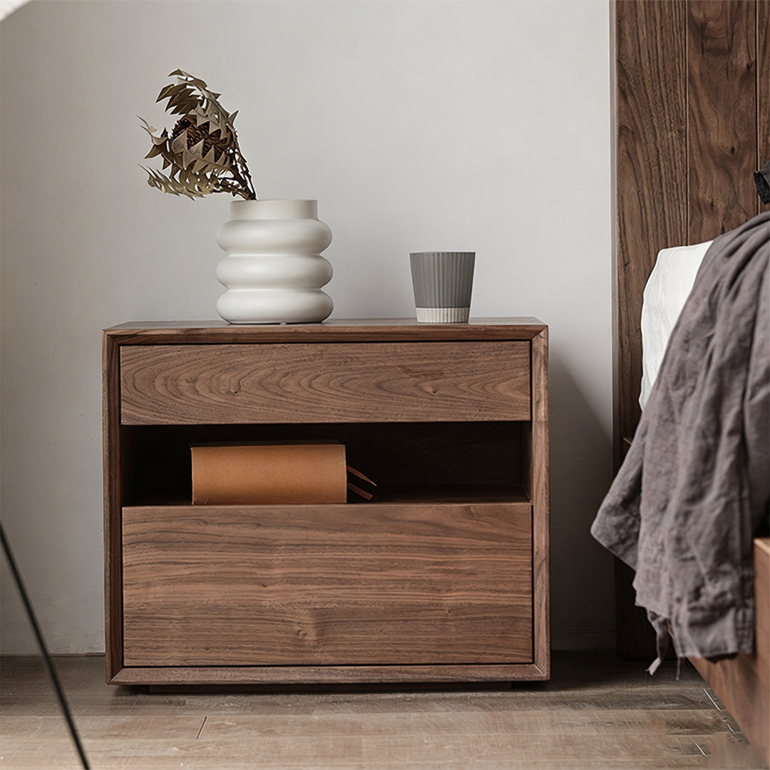 Cortland Walnut Bedside Table