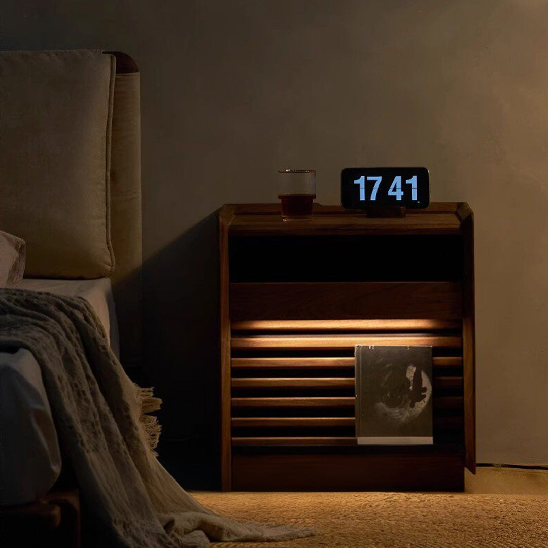 Kai Walnut Nightstand With Ambient Lighting