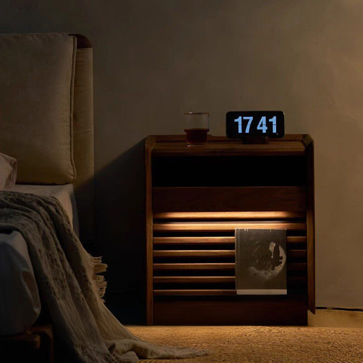 Kai Walnut Nightstand With Ambient Lighting