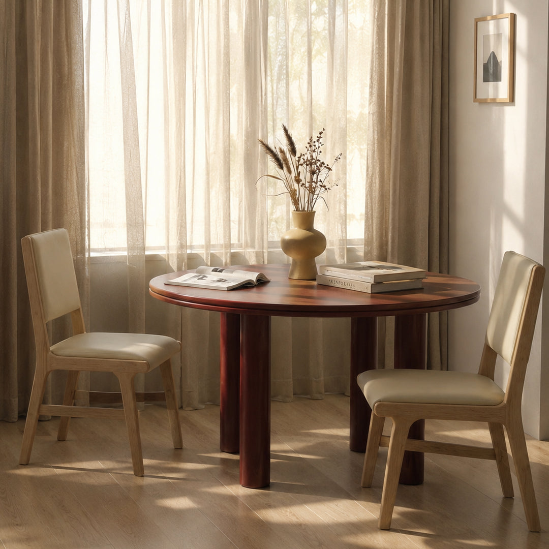 Merrick Natural Wood Cream Upholstered Dining Chair