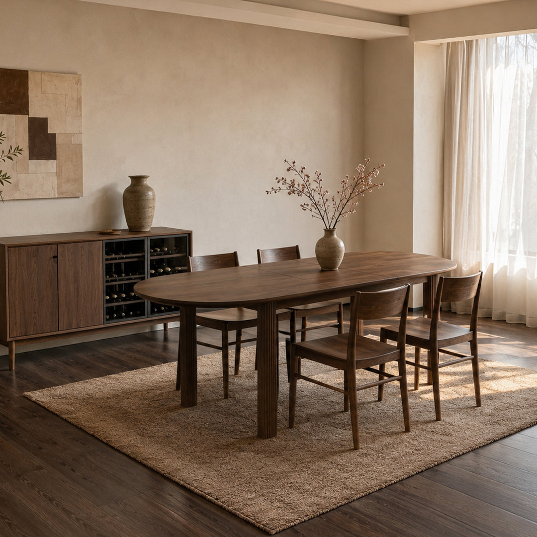 Laurel Dark Walnut Extendable Dining Table