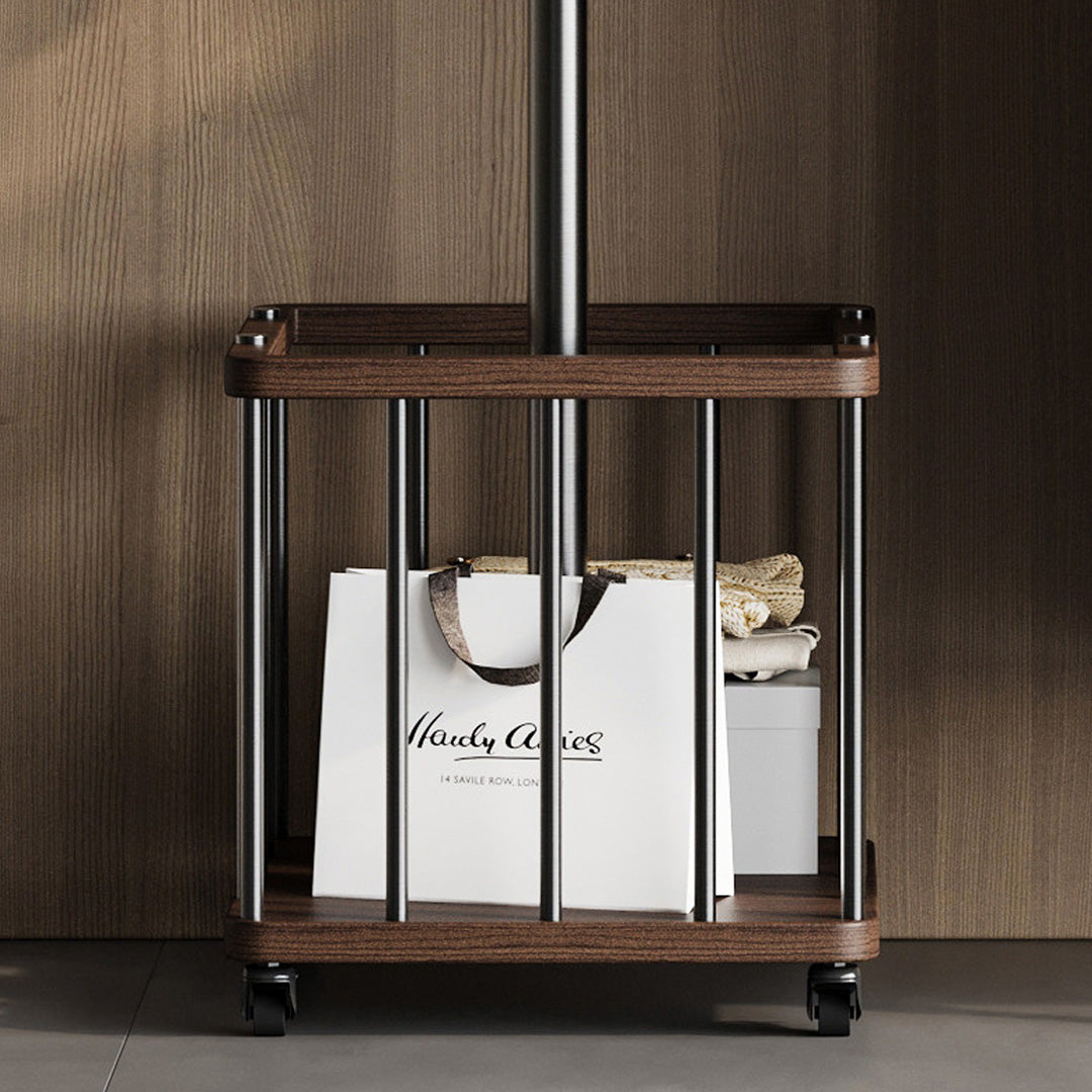 Branwell Dark Wood And Metal Freestanding Coat Rack