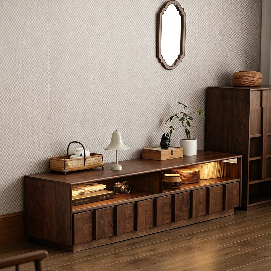 Timothy Walnut Wood Media Console