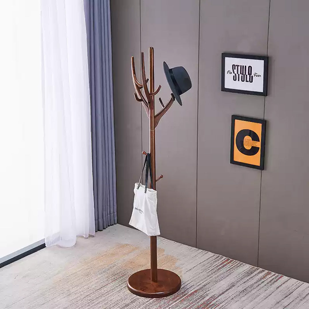 Freya Walnut Rubber Wood Coat Stand