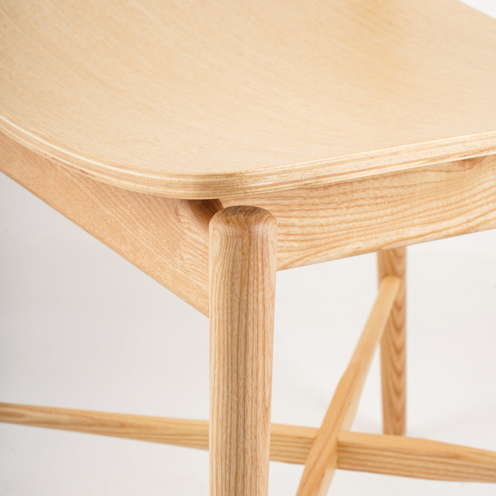 Solid American Ash Wood Dining Chair Modern Nordic French Style For Home School Office Or Bathroom Use