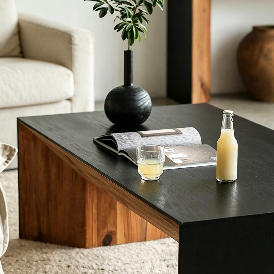Hamish Matte Black Cube Coffee Table