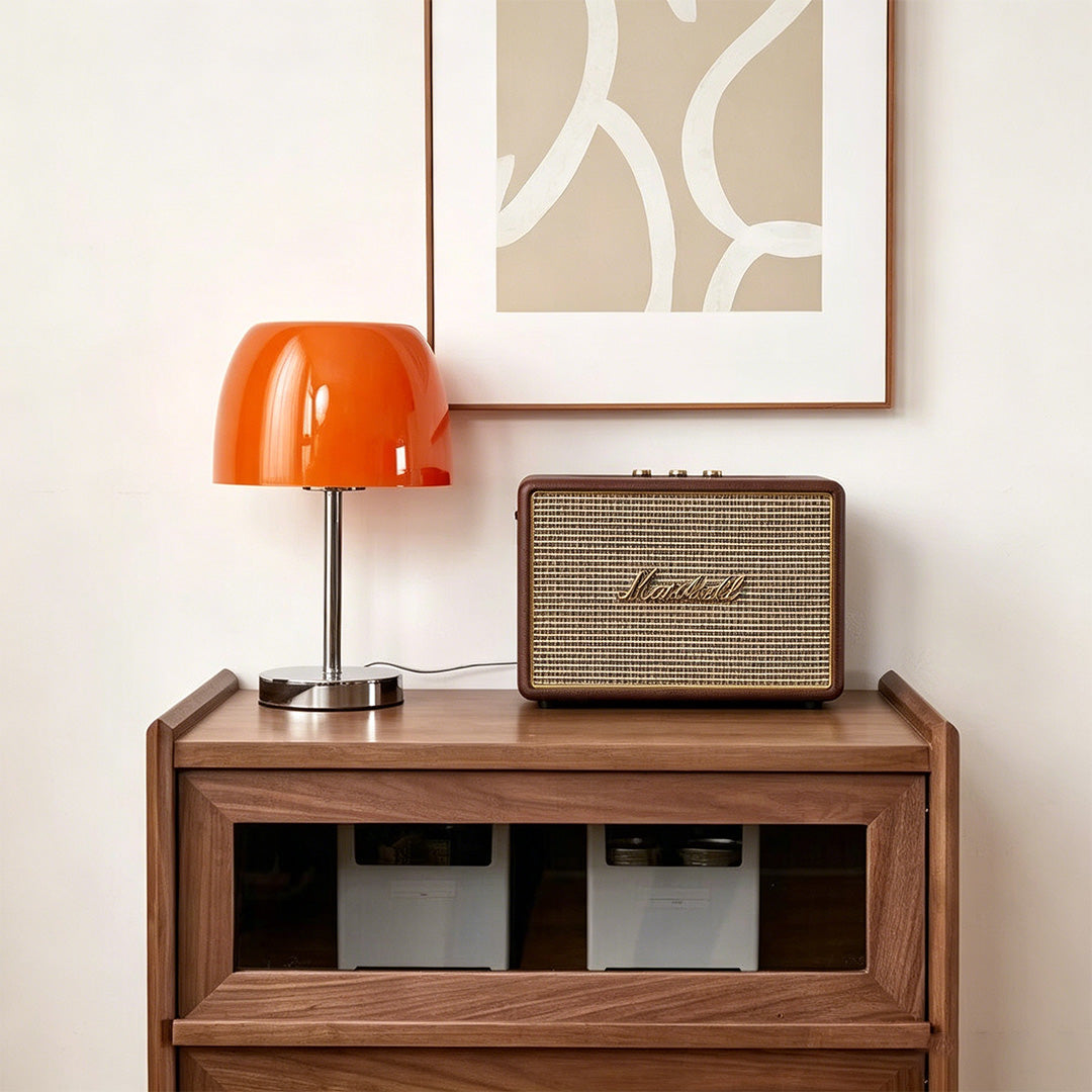 Hugo Walnut Glass-front Side Cabinet
